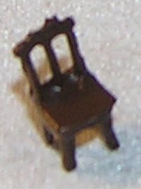 Dollhouse Miniature Matchbox Chair, Brown